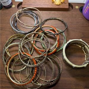 Mixed Color Bangle Bracelet Set - 25 bangles